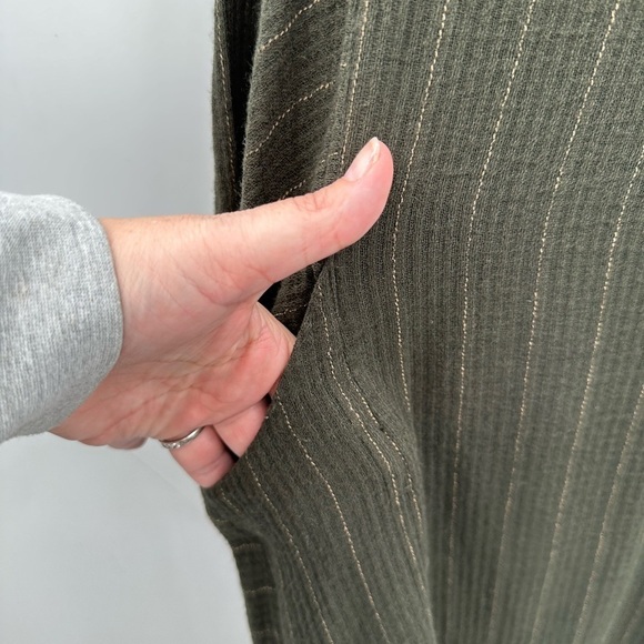 WRAP LONDON Green striped lagenlook womans boho chic casual tunic top/dress 6 - Picture 5 of 11